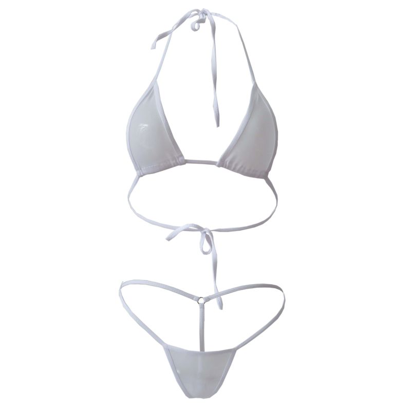 Costume de baie mini pentru femei, costume de baie sexy, plasă transparentă, cu trei puncte, bikini, set de chiloți_voghion.com
