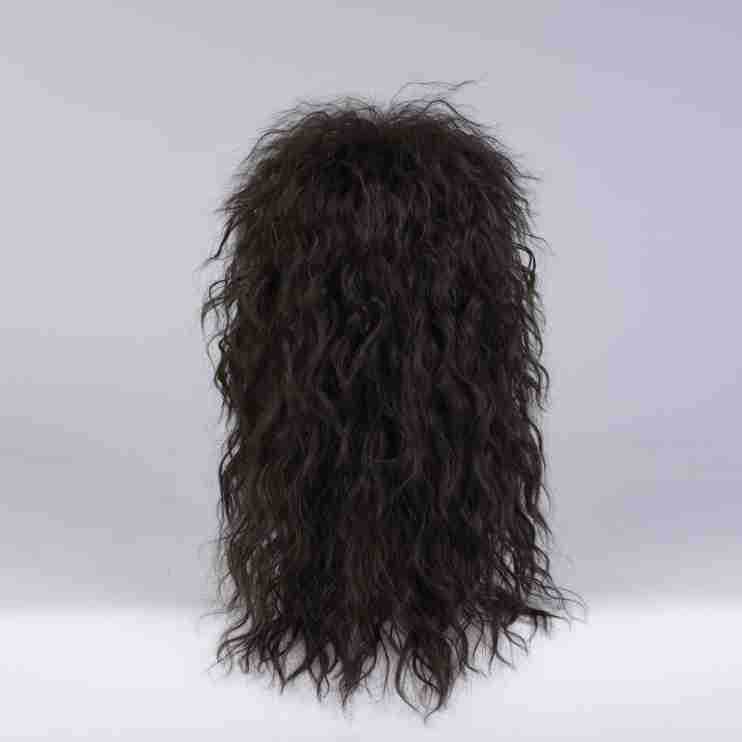 Syntetisk peruk långt lockigt hår scenen Halloween mäns fluffiga frisyr_voghion.com