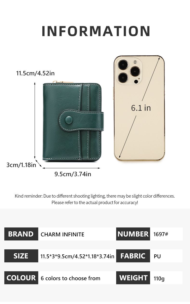 Cross Border Nieuwe RFID Anti Magnetische Korte Portemonnee Multifunctionele Ritssluiting Portemonnee Europese En Amerikaanse Retro Dames Muntenportemonnee_voghion.com
