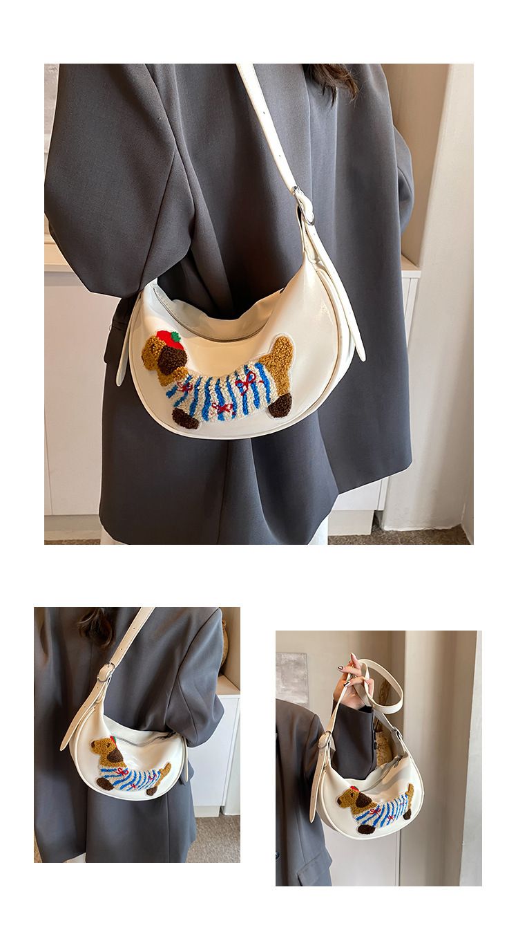 2024 new Korean version nylon canvas women's niche armpit casual bucket bag, large capacity handbag_voghion.com