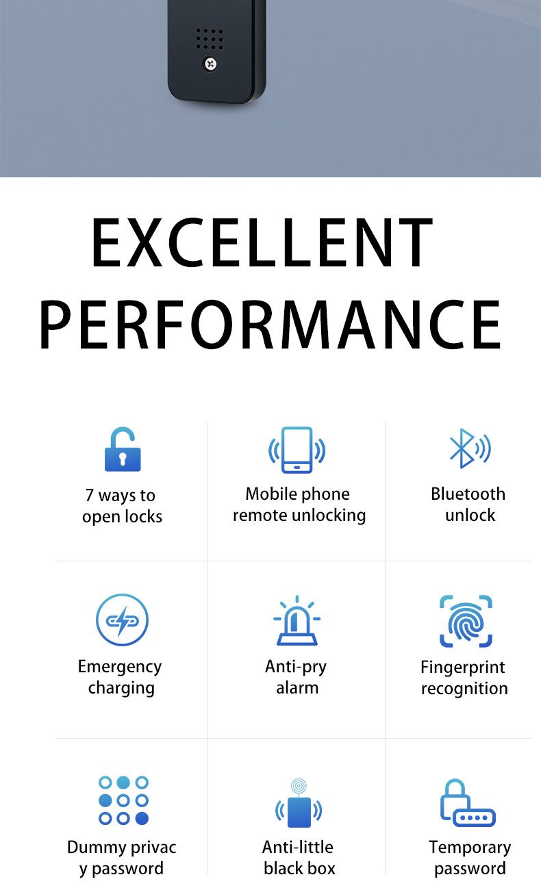 Advanced Graffiti Wooden Door Intelligent Fingerprint Lock Apartment Interior Door Intelligent Office Password Lock_voghion.com