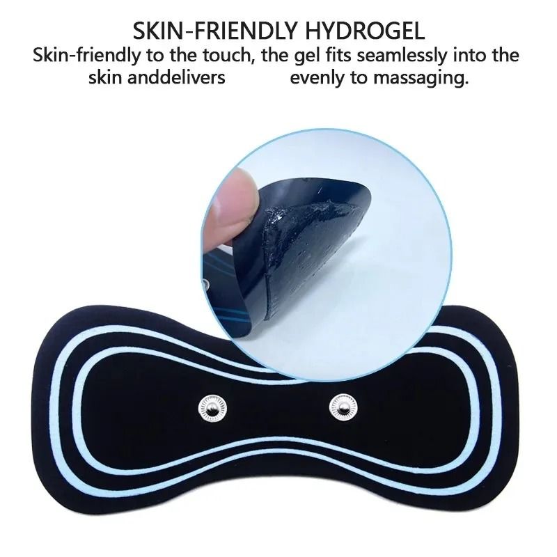 1PC LCD Wyświetlacz Szyi Masażer Elektryczny Mini Szyjka Tylna Plaster Stymulator Masażer Mata Przenośna Żelowa Podkładka Naklejki Slim_voghion.com