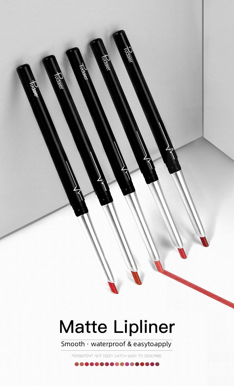 Pudaier matt huulelainer lauvärv silmapliiats meik huulepulk 17 värvi Euroopa ja Ameerika stiilis hulgi huulepliiats_voghion.com