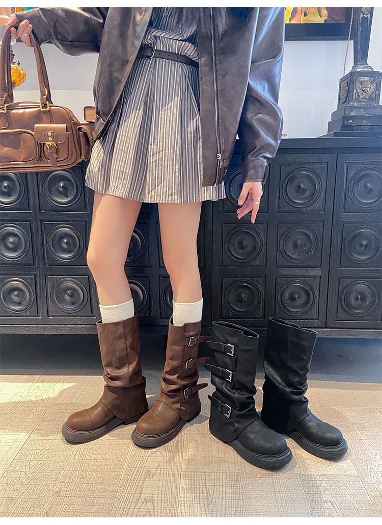 2025 New Pleated Plush Short Women's Melder Boots Fashionable And Versatile_voghion.com