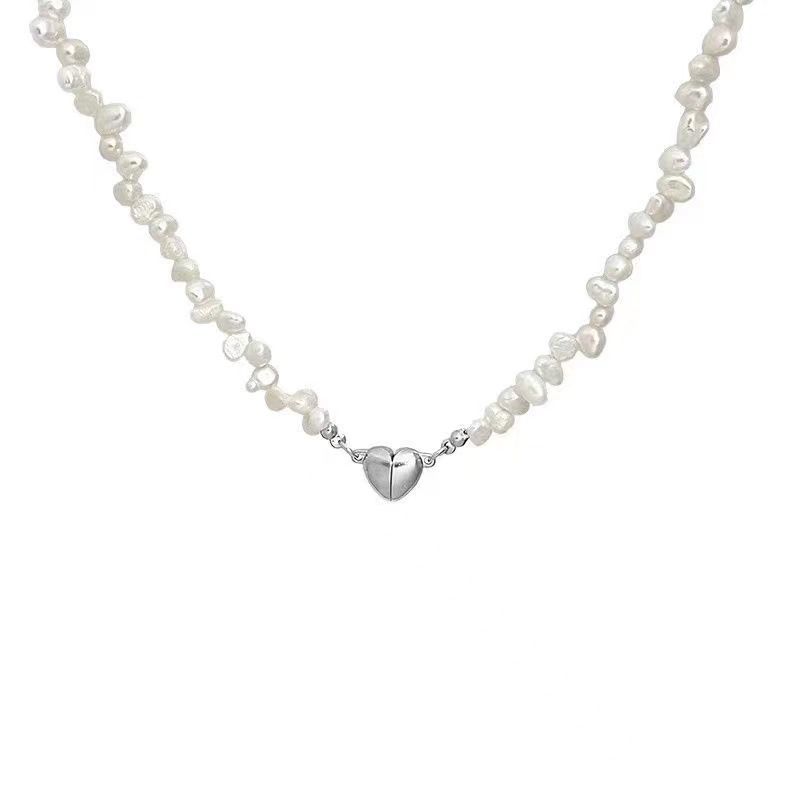 2025 Women Fashion Women's Baroque Pearl Pendant Necklace, 2024 Pure Silver_voghion.com