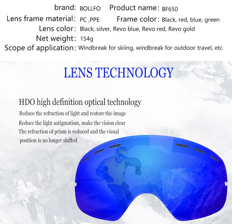 Outdoor Duebelschützer fir Niwwel a Sand, Sportbrëller, Cocker Goggles, Skibrëller, Männer a Fraen_voghion.com