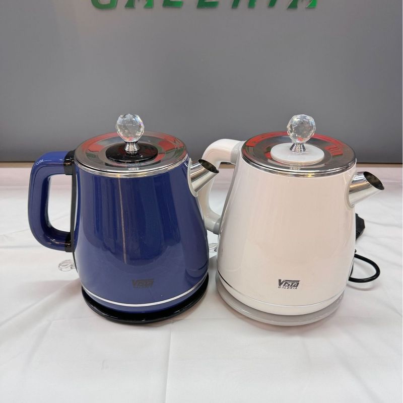 1.8L Stainless Steel Electric Kettle - Fast Boiling, Auto Shut-Off, Double-Wall Insulation, Retro Design For Home & Office (220V-240V EU Plug)_voghion.com