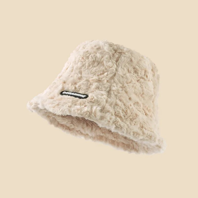 Autumn Winter Plush Bucket Hat Women Thicken Warm Fisherman Hats Korean Version Fashion Sunscreen Basin Caps 2024 New_voghion.com