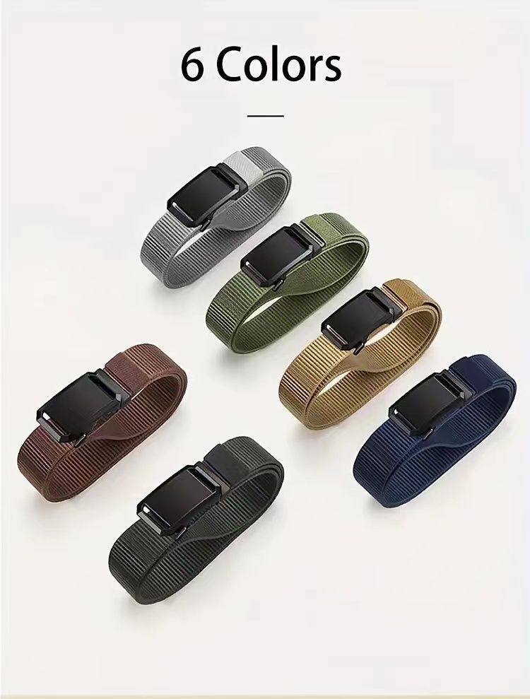 HOT New Automatic Buckle Belt, Canvas Tactical Workwear Casual Outdoor Military Training Pants Belt For Men_voghion.com