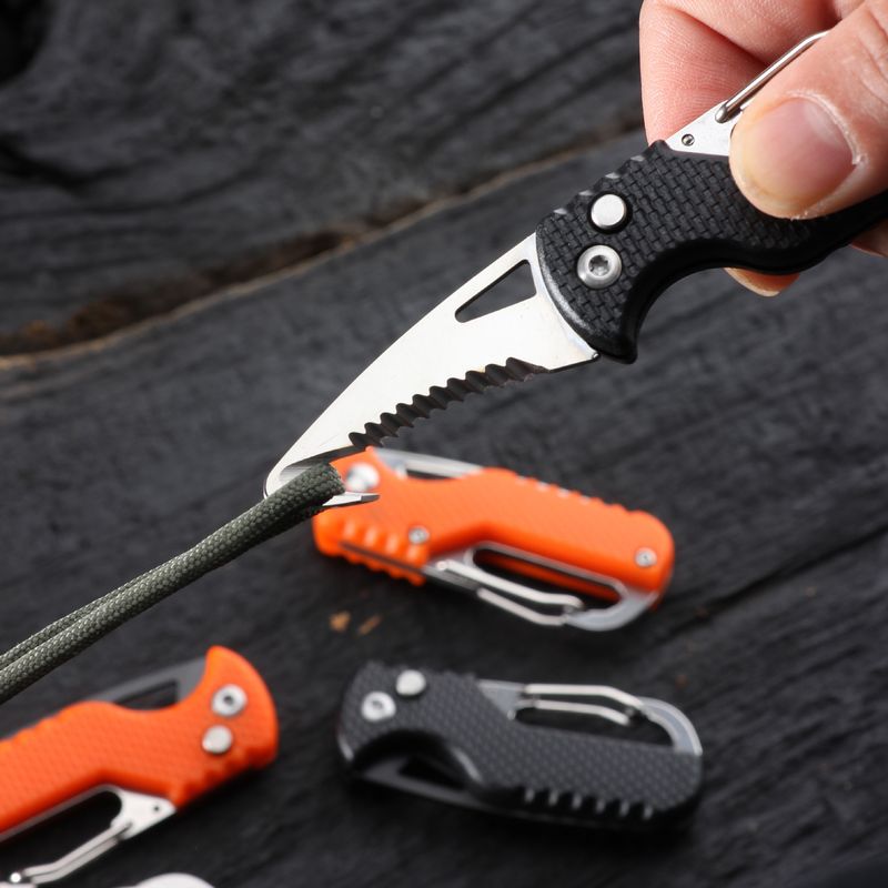 Cutter Multi-Functional Outdoor Portable Knife Hook Sawtooth Survival Tool Folding Box Opener_voghion.com