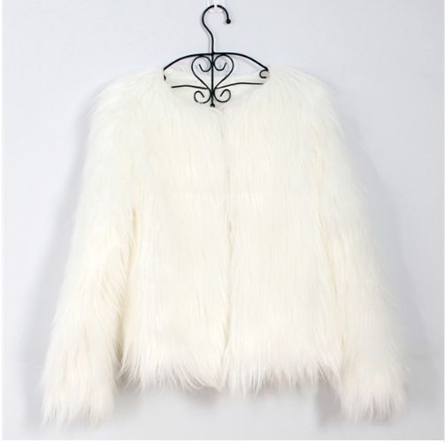 Damenbekleidung Pelzmantel für Damen im neuen Stil, gewaschener Wollmantel, kurzer kragenloser Pelzmantel in Übergröße_voghion.com