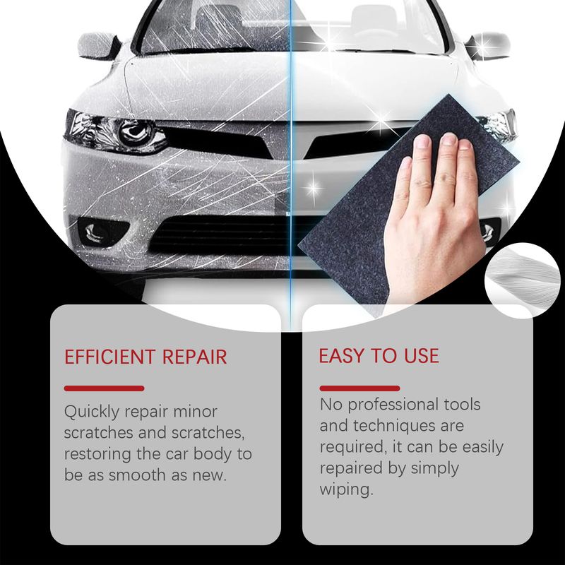Homonth Car Scratch Remover Cloth, Car Scratch Repair Cloth Quick Scratch Repair Convenient Cloth_voghion.com