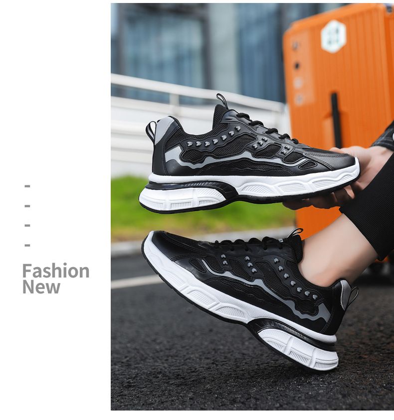2023 Herbst Neue atmungsaktive leichte Sneakers für lässige Mesh-Laufschuhe für Herren, trendige Papa-Schuhe_voghion.com
