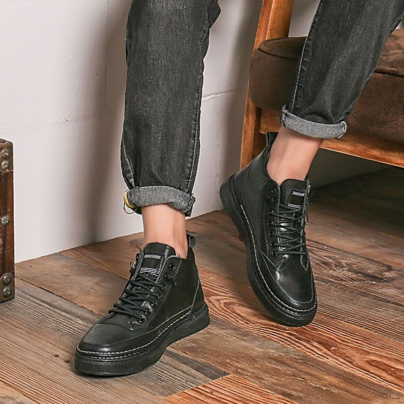 New Popular zippers, fashionable high top sneakers, essential for lazy people_voghion.com