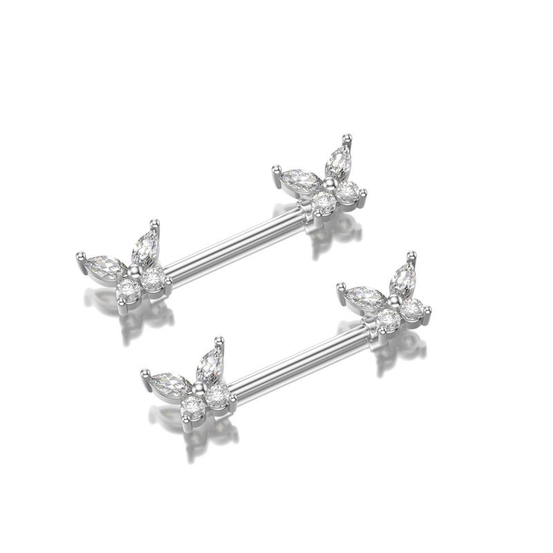 Piercing al capezzolo con zircone per donna, gioielli per il corpo_voghion.com