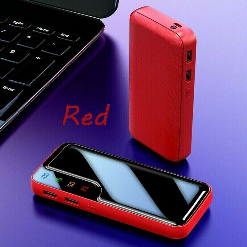 9000000mAh Power Bank 2 USB Tragbarer Akku Schnellladegerät Pack für Handy_voghion.com