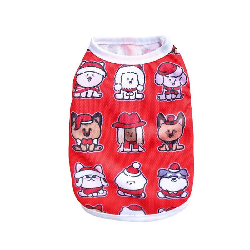 New Christmas Limited Edition Cat And Dog Clothes Vest For Pets Teddy Bichon Small Dogs Short Non-Shedding_voghion.com