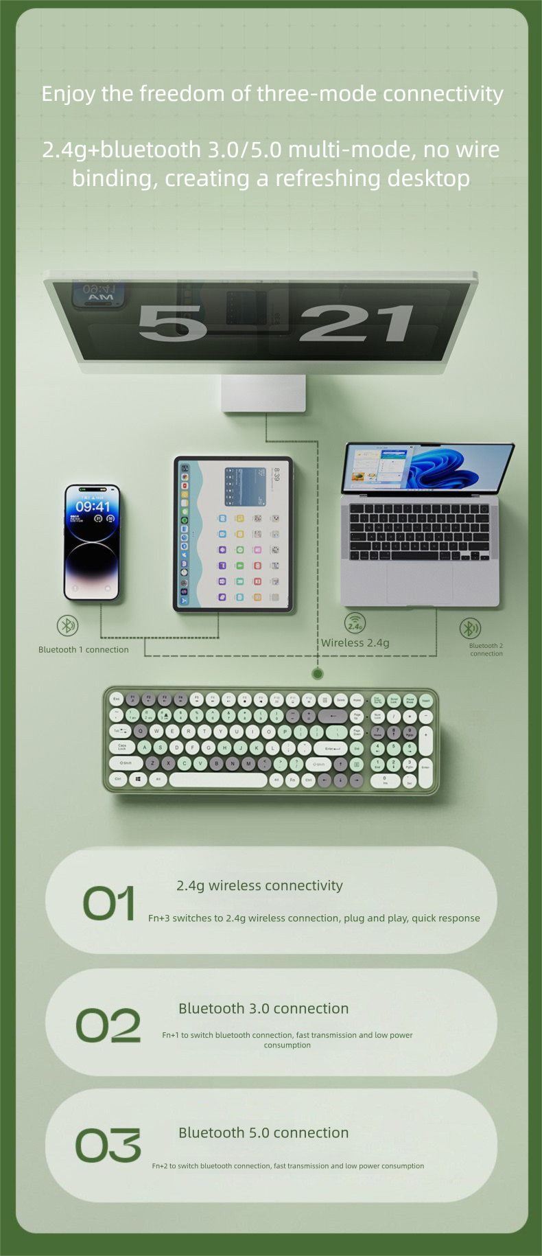 Wireless Keyboard Mechanical Feel Silent Computer Bluetooth Charging High-Value Girls Office Punk Mouse Set_voghion.com