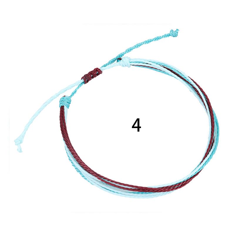 Bohemian Style Waterproof Wax Thread Woven Summer Surfing Anklet_voghion.com