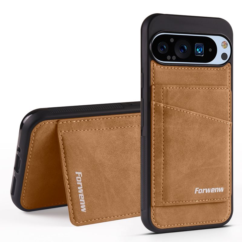Built-Iip Leather Case For Google Pixel 9A 9 8 Pro XL 8A Business Magnetic Flip Wallet Card Phone Cover Etui Coque_voghion.com