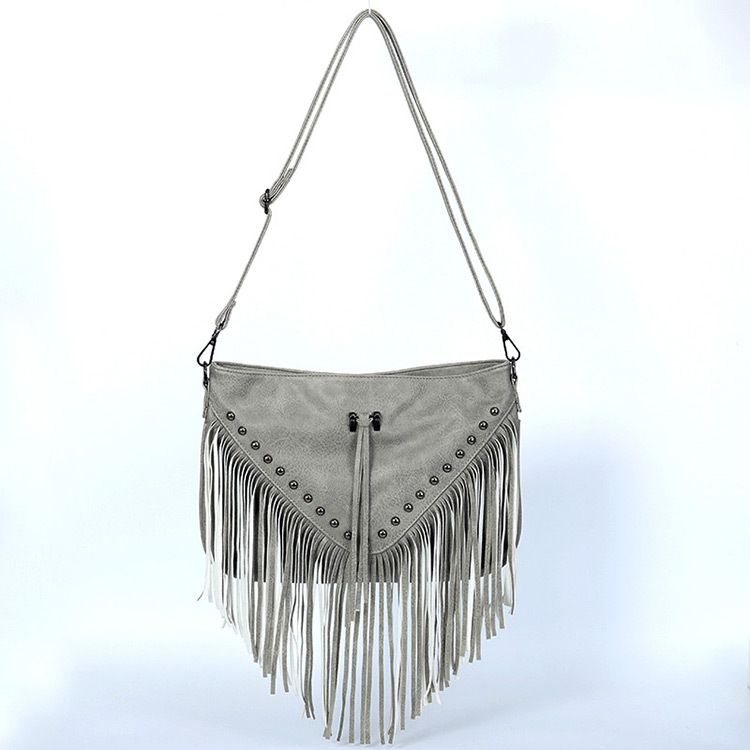 Borsa da donna con rivetti in morbida pelle, alla moda, casual, con rivetti e nappe, borsa a tracolla, borsa da donna, borsa grande_voghion.com