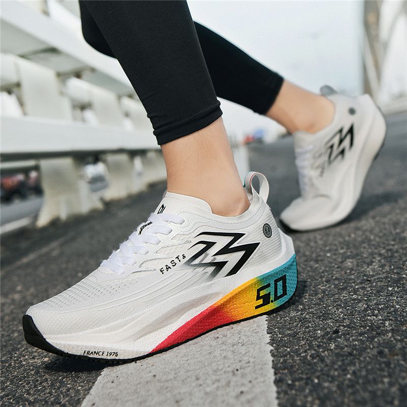 Men's Sports Shoes Cushioning Non-Slip Flat Wear Resistant Sneakers Mesh Breathable Platform Soft Running Shoes For Man_voghion.com