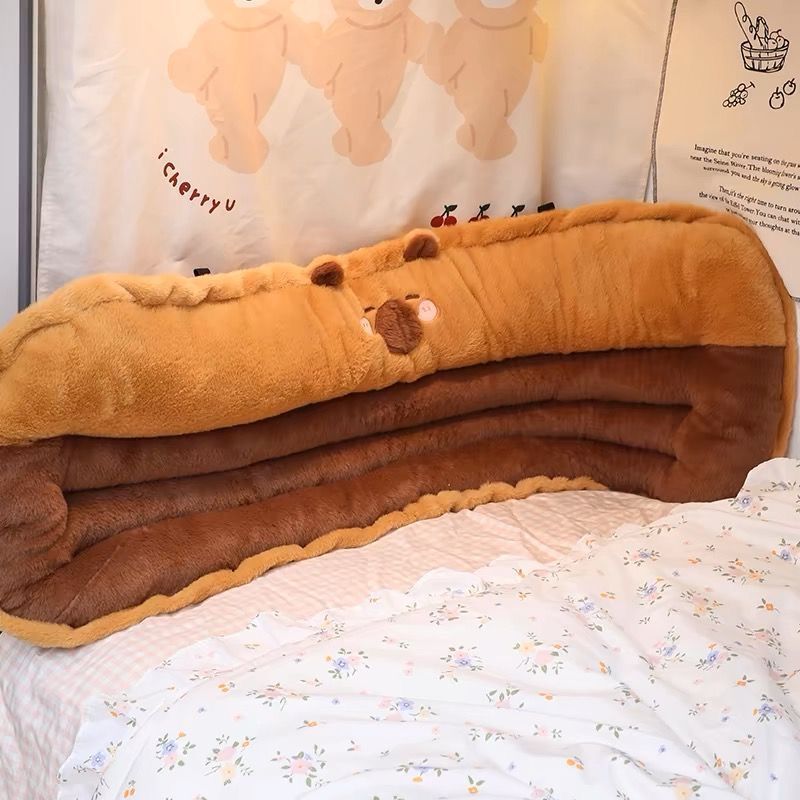 Cute Plush Bear Bedside Soft Pillow Seat Cushion Dormitory Student Bed Backrest Transformation Artifact Anti-collision_voghion.com