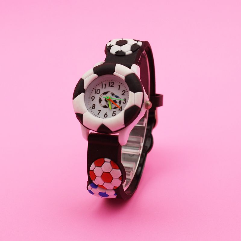 Kinder süße Fußballuhr Basketball Silikonuhr Cartoon Uhr_voghion.com