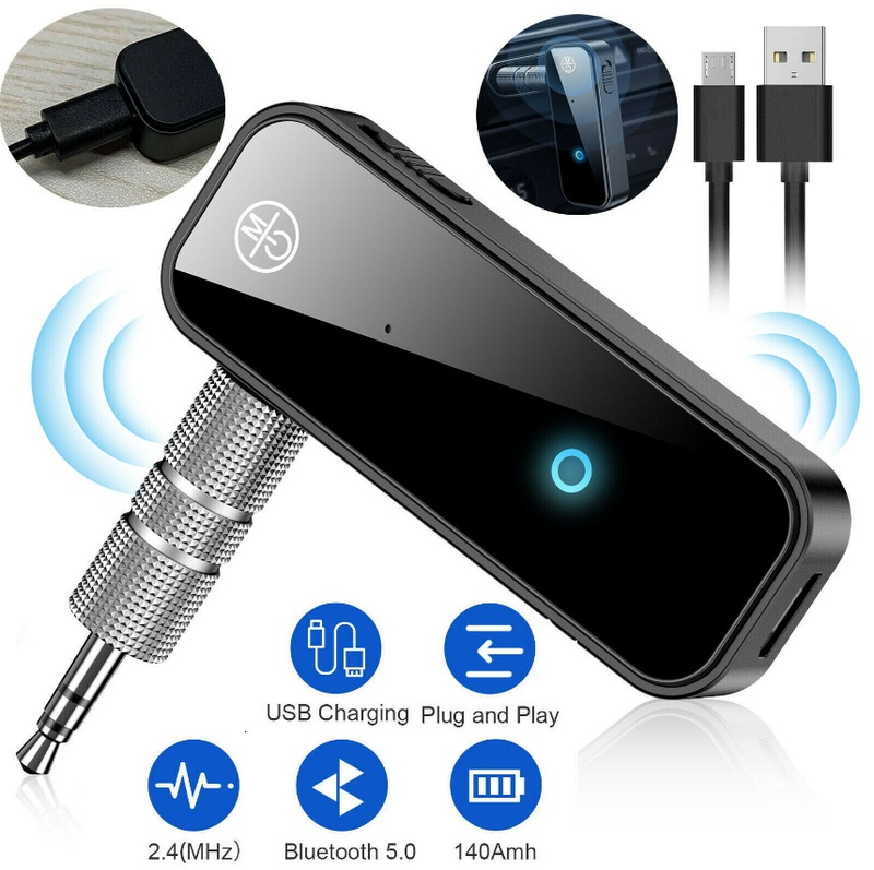 2 In 1 Jack Wireless Adapter 3.5mm Audio AUX Adapter Bluetooth-compatible 5.0 Transmitter Receiver For Car Audio Music Handsfree_voghion.com