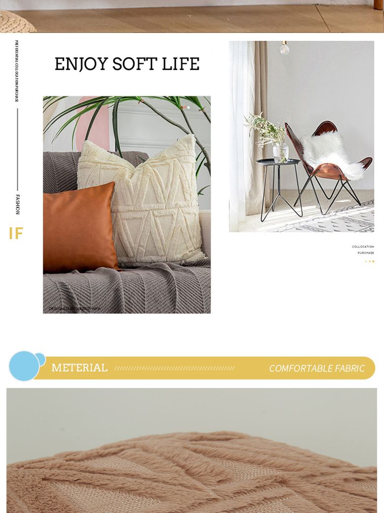 Cushion Cover Short Soft Plush Autumn Decoration 45x45cm 30x50cm Pillowcases Cushions For Decorative Sofa And Chair Home Decor_voghion.com