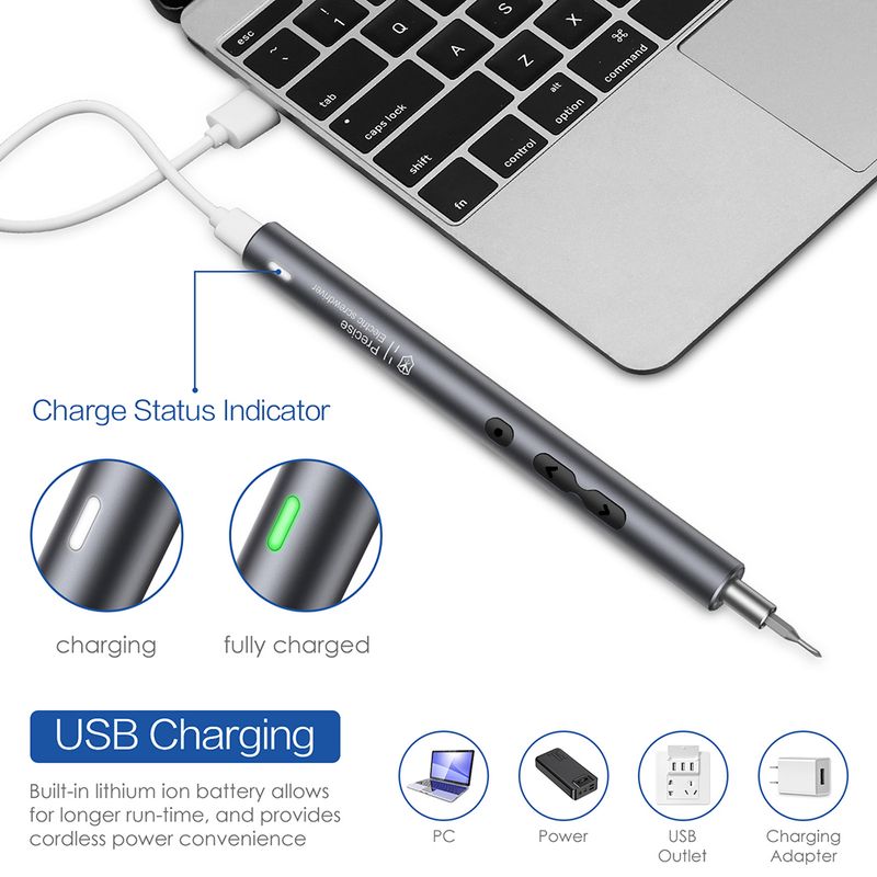 28 i 1 elektrisk skruetrækkersæt Precision elværktøjssæt Genopladeligt trådløst trådløst magnetisk mini lille bit til Xiaomi Pen_voghion.com
