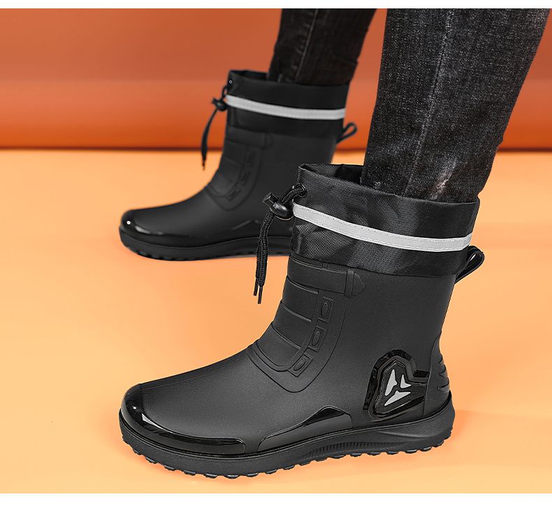 Cizme de ploaie impermeabile cu șnur pentru un singur pantof, mărimi 39-44_voghion.com