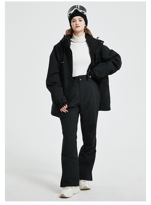 Kuangjian Wasserdichter Skianzug-Set für Damen und Herren – Winddichte Snowboardjacke und -hose | Thermo-Wintersportausrüstung für Singles_voghion.com