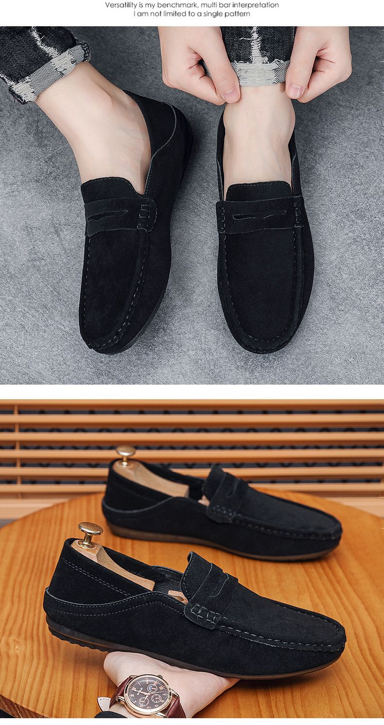 Zapatos de hombre, nuevos mocasines de primavera, zapatos de hombre, mocasines de gamuza, modernos, británicos, perezosos, de un solo paso, zapatos de conducción sin cordones._voghion.com