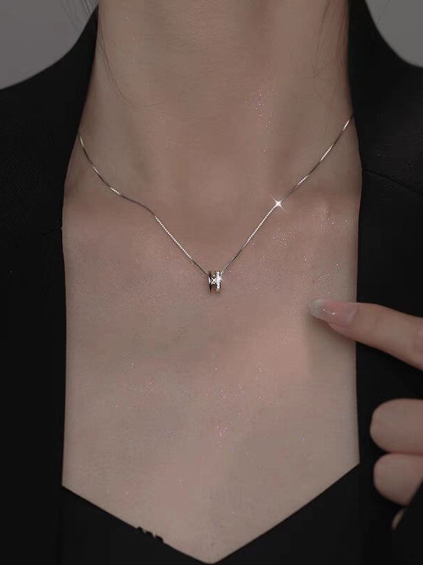 Collana in argento sterling con piccola vita per donna, catena per clavicola di alta qualità, 2025, nuova incisione_voghion.com
