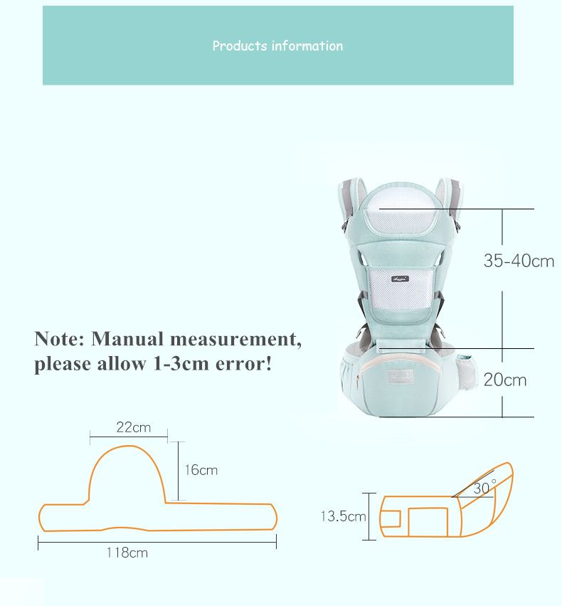 Bērnu pārnēsāšanas soma Ergonomiska zīdaiņu daudzfunkcionāla jostasvietas krēsliņa jaundzimušajam līdz mazulim Daudzfunkcionāla pirms un pēc ķengura somas aksesuāri_voghion.com