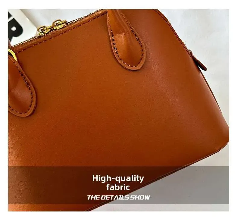 Fashion Designer Shell Bags For Women Elegant Rivet Handbag Versatile Large Capacity Shoulder Crossbody Bag_voghion.com