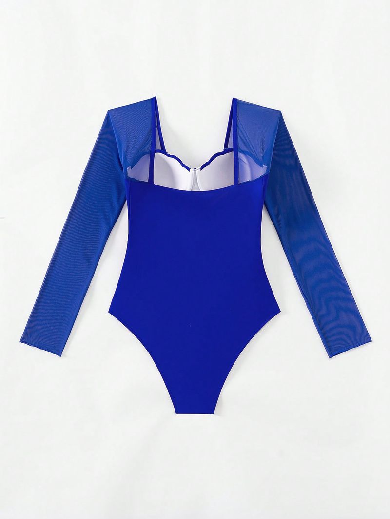 Maillot de bain une pièce pour femme, imprimé dos nu, sexy, cache-maillot, deux pièces_voghion.com