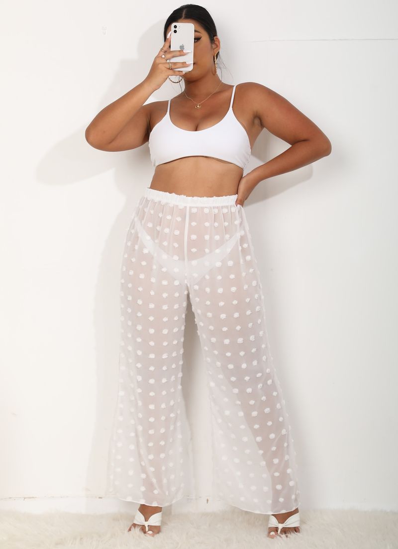 plus size γυναικεία ρούχα σέξι διαφανές τρισδιάστατο σιφόν παντελόνι παραλίας παντελόνι φαρδύ ίσιο παντελόνι καθημερινό παντελόνι_voghion.com