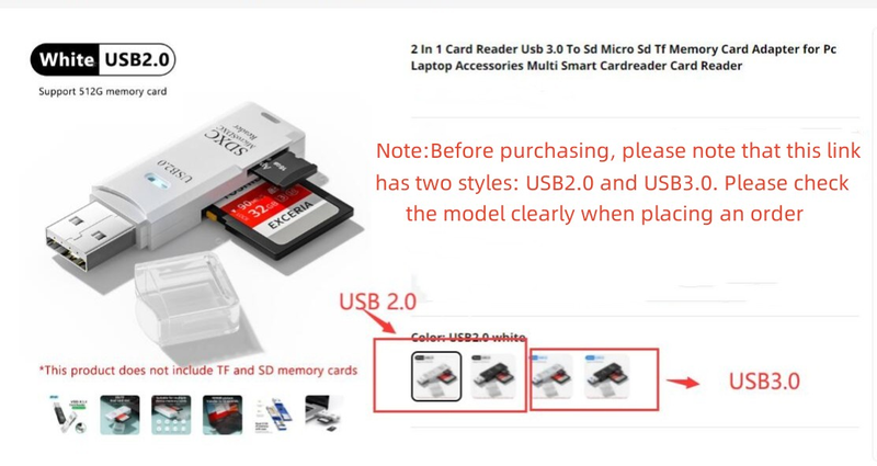 Card Reader 2-in-1 USB 3.0 to Sd Micro Sd Tf Memory Card Adapter for Pc Laptop Accessories Multi Smart Card Re_voghion.com