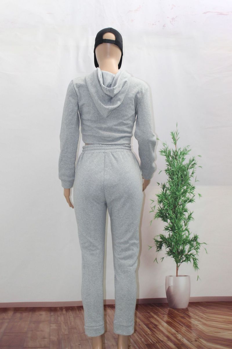 Completo sportivo da donna più maglione in velluto, completo sportivo da donna con cappuccio e maniche lunghe, due pezzi, taglie forti_voghion.com