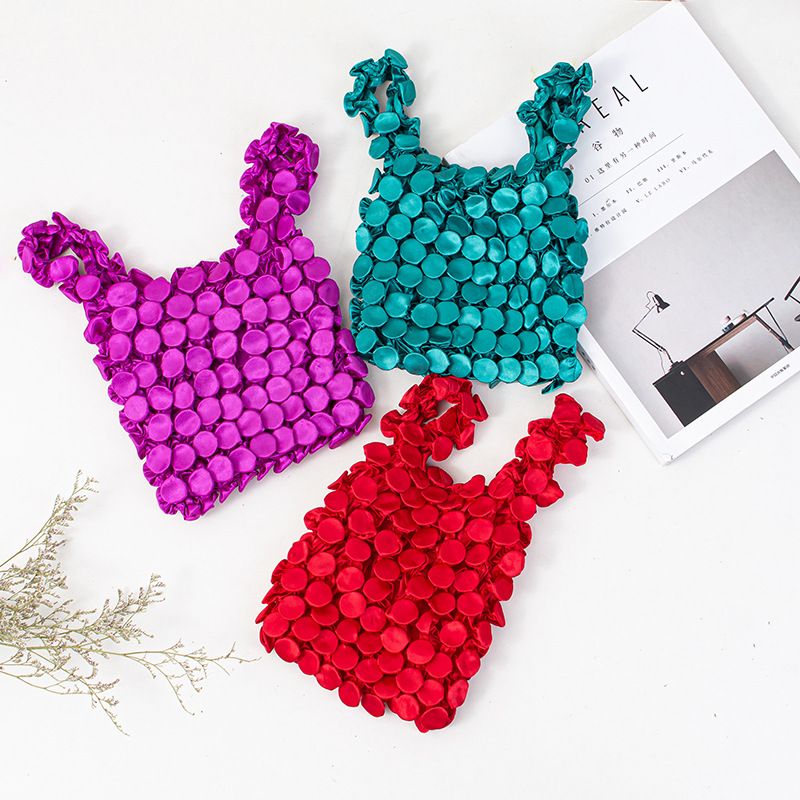 Borsa a mano antirughe e restringimento Magic Stretch Bubble da donna con fodera interna a forma di riccio triangolare a forma di ananas_voghion.com