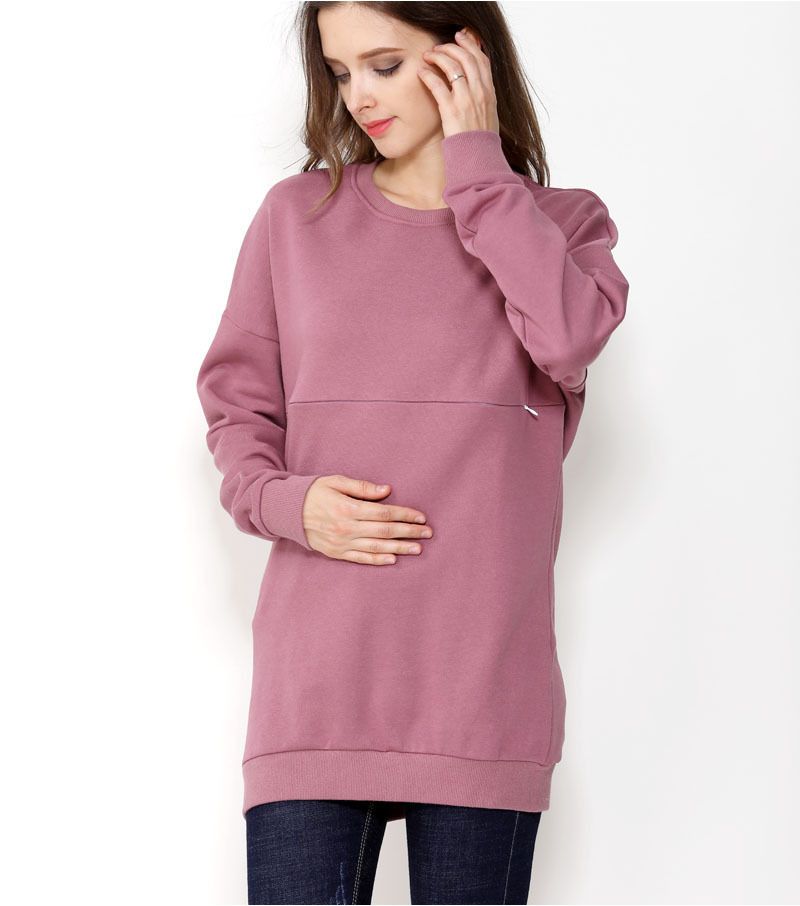 2024 Still-Kapuzenpullover, würzige Mama, Winter, verdickte äußere große Top-Mode, schwangere Damenbekleidung_voghion.com