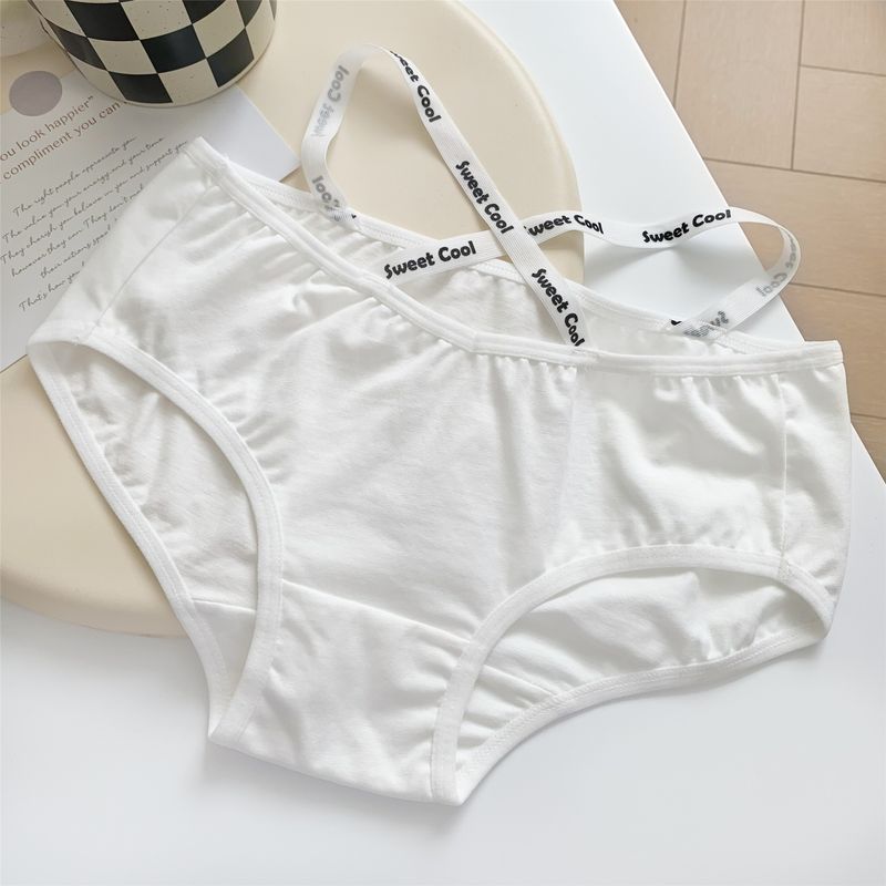 2025d Short taille haute en pur coton pour femme, taille croisée, fin et respirant, style triangle_voghion.com