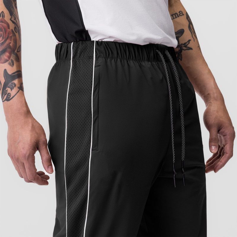 Men's Reflective Running Pants - Lightweight & Breathable Workout Joggers With Mesh Panels (Quick-Dry Elastic Cuffs Moisture-Wicking S-3XL)_voghion.com