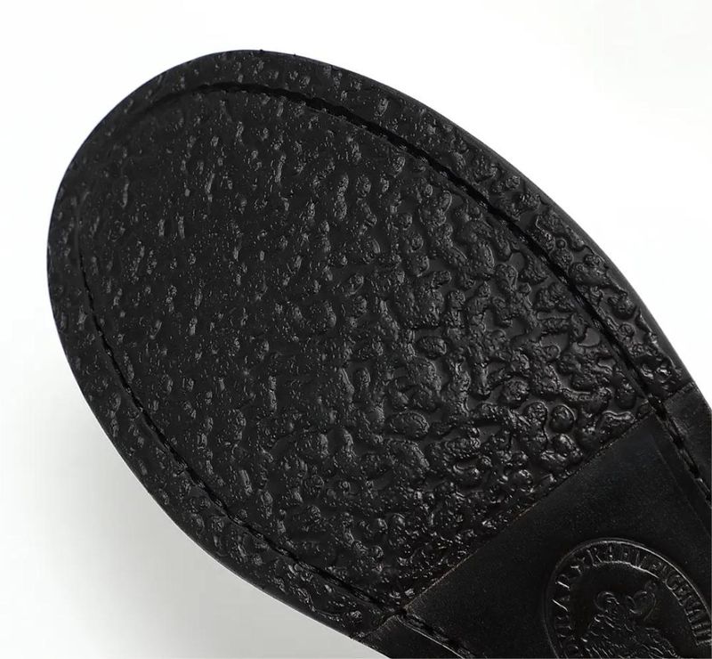 Autunno e inverno nuovi stivali corti singoli da uomo con testa grande scarpe Derby slip-on in pelle suola esterna_voghion.com