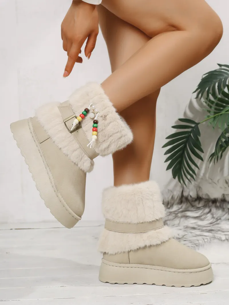 Bottes de neige en coton pour femme, avec semelle intermédiaire en peluche, livraison gratuite, pour une allure plus mince et plus grande, tout en vous gardant au chaud_voghion.com