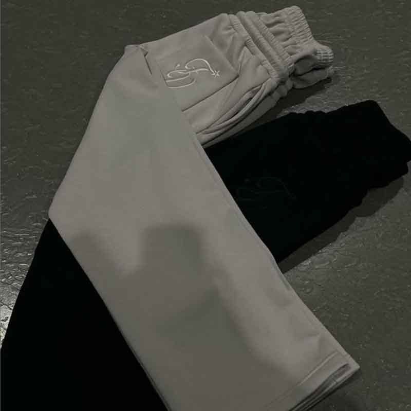 Men's Clothing Fashion Men's And Women's Same Style Trendy Brand Trousers Two Piece Trousers Loose Drawstring Trousers Embroidery_voghion.com
