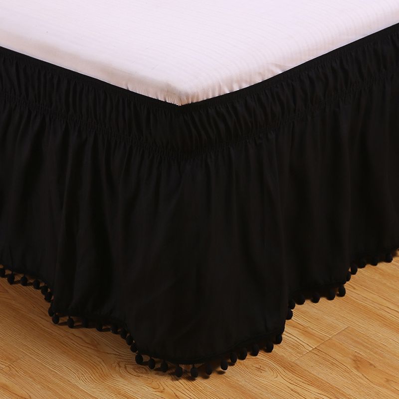 Gonna elastica per letto - Tinta unita con design antiscivolo (facile da installare, adatta a materassi da 20 a 40 cm, antipiega, Queen/King size)_voghion.com