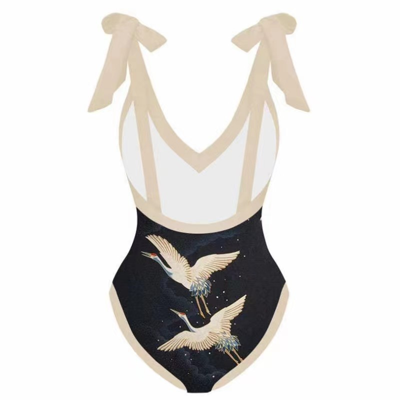 Damen bedruckter Overall, Tasche, Hüfte, Hose, Rock, Anzug, Badeanzug_voghion.com